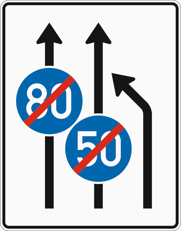 Verkehrszeichen 535-11 „Einengungstafel mit Zeichen 279“ - VZ 535-11