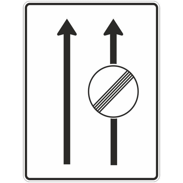 Verkehrszeichen 538-30 „Fahrstreifentafel“ mit Zeichen 282 - VZ 538-30