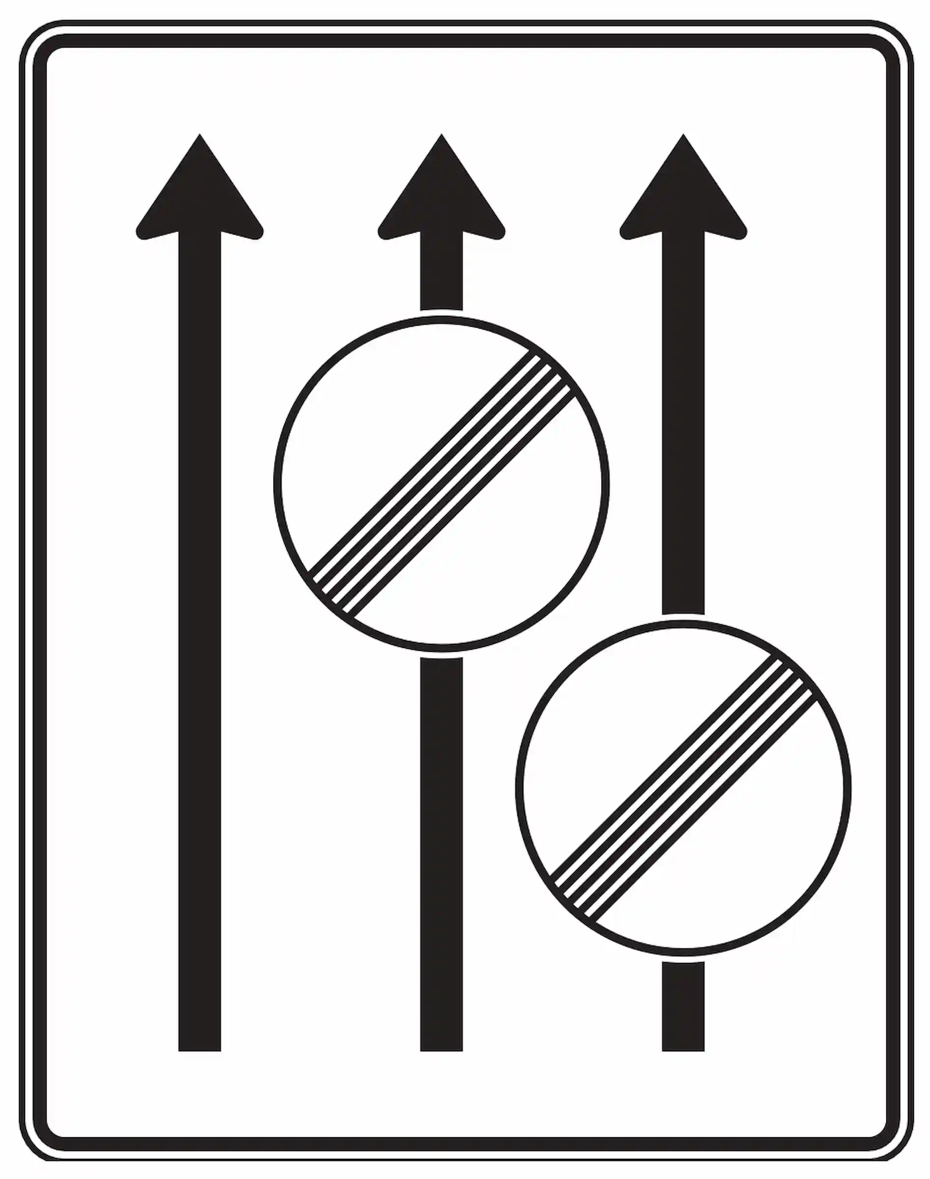 Verkehrszeichen 538-31 „Fahrstreifentafel mit Zeichen 282" - VZ 538-31