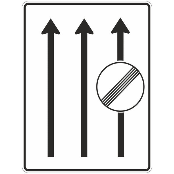 Verkehrszeichen 538-31 „Fahrstreifentafel“ mit Zeichen 282 - VZ 538-31