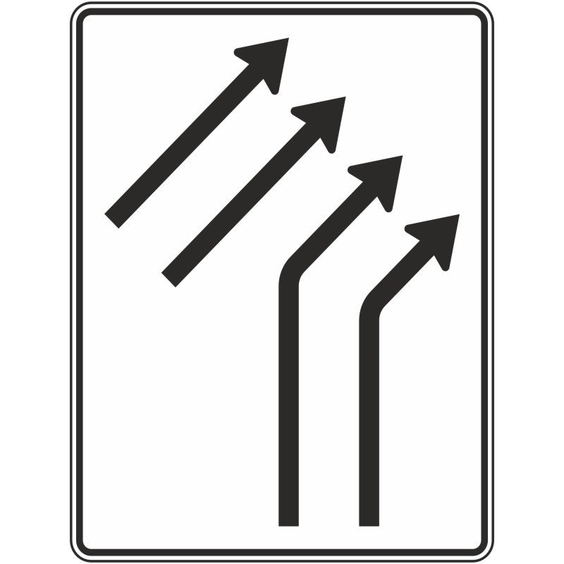 Verkehrszeichen 551-22 „Zusammenführungstafel“ - VZ 551-22