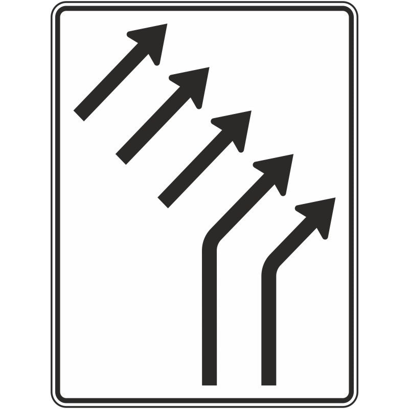 Verkehrszeichen 551-23 „Zusammenführungstafel“ - VZ 551-23