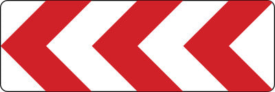 Verkehrszeichen 625-12 „Richtungstafeln in Kurven, linksweisend“ - VZ 625-12
