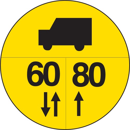 Militärische Tragfähigkeitszeichen an Brücken (Nato-Brückenschild) - Nr. Br. 4