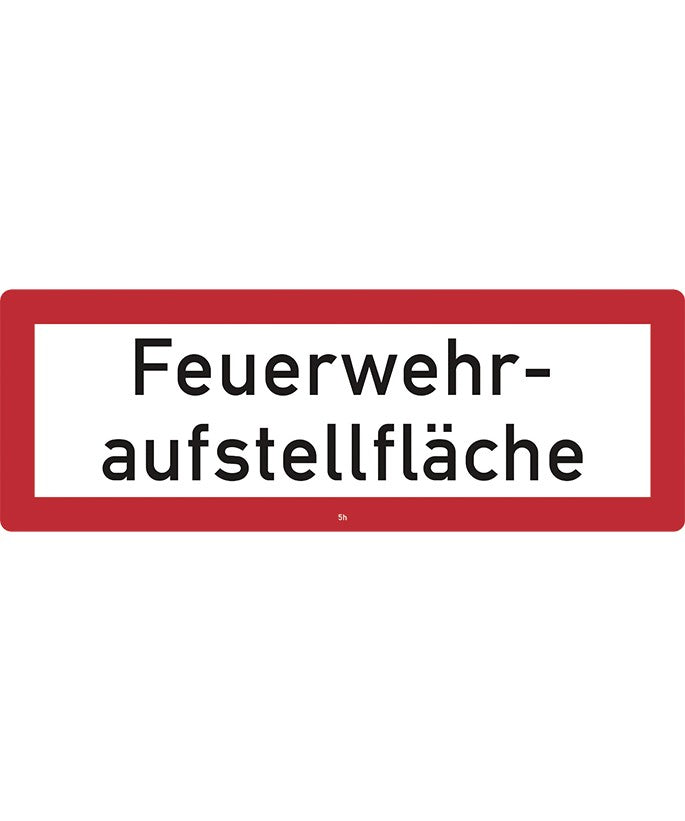 Hinweisschild Brandschutz: Feuerwehrstellfläche