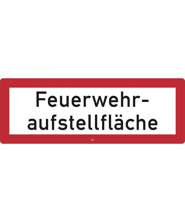 Hinweisschild Brandschutz: Feuerwehraufstellfläche