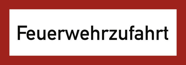 Hinweisschild Brandschutz: Feuerwehrzufahrt