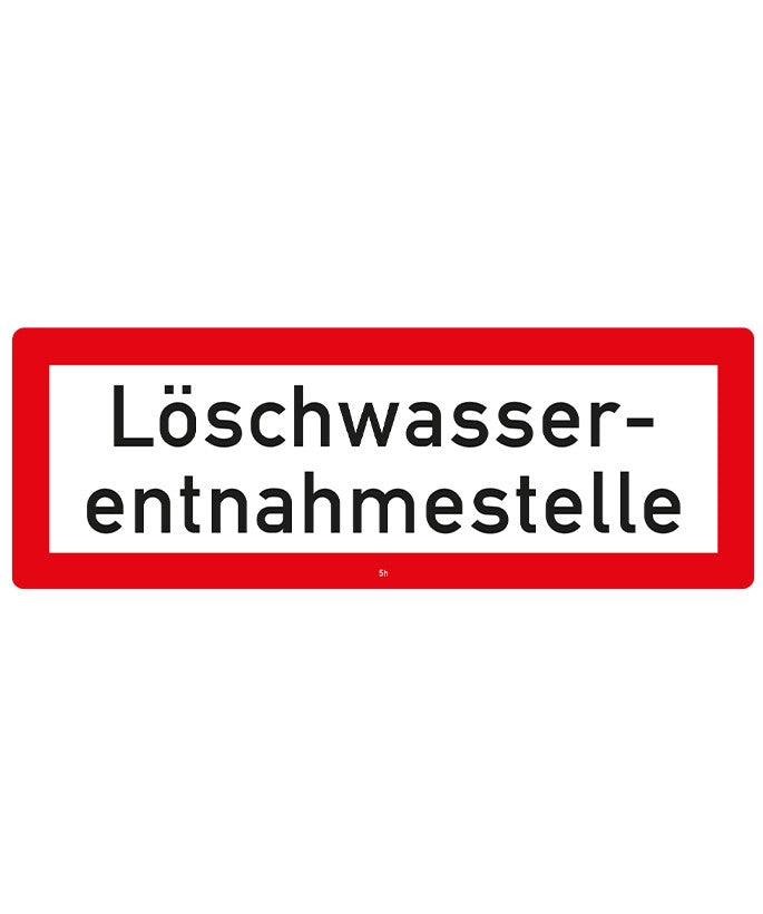 Hinweisschild Brandschutz: Löschwasserentnahmestelle