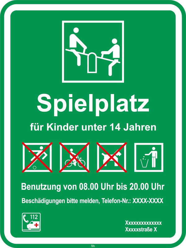 Verkehrszeichen "Spielplatzschild (Spielplatz für Kinder bis 12 Jahre)"