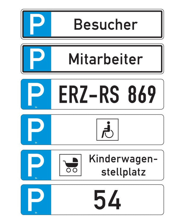 Nummernschild bzw. Parkplatzreservierungsschild