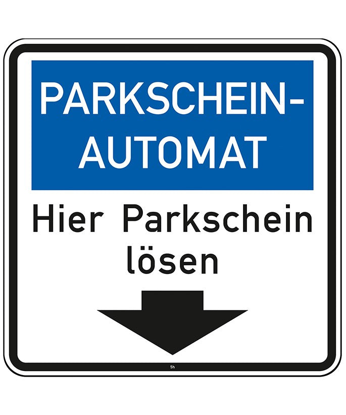 Verkehrszeichen "Parkscheinautomat"