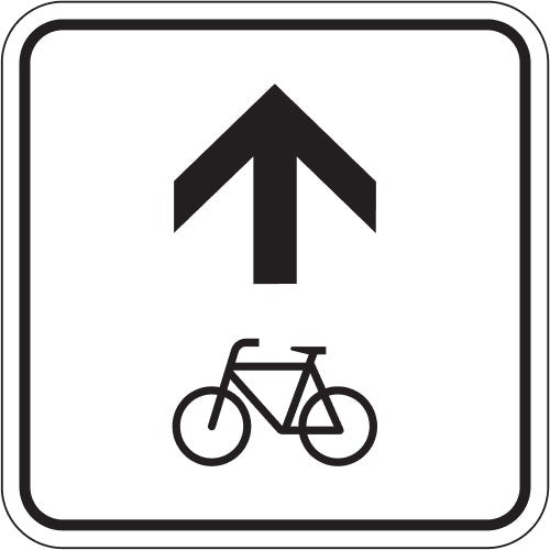 Radwegschild als Zwischenwegweiser