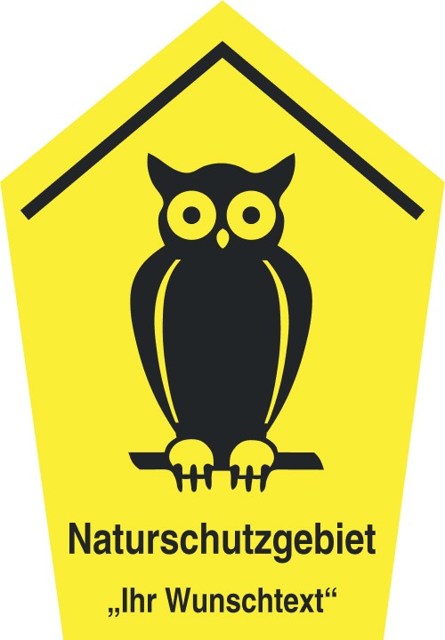 Verkehrszeichen "Naturschutzschild mit Eule (Fünfeck)"