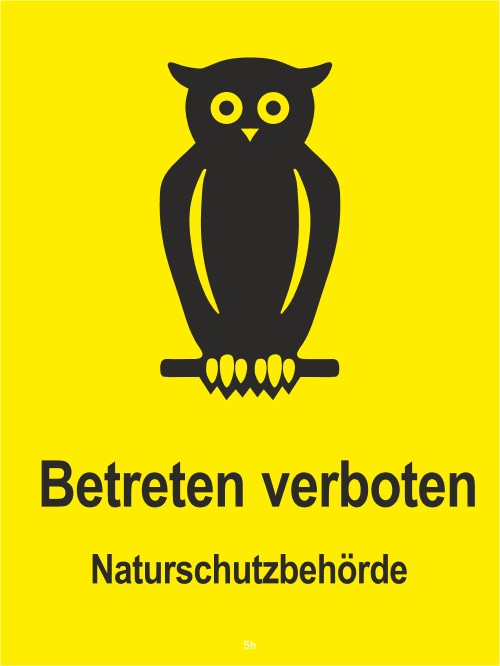 Verkehrszeichen "Naturschutzschild mit Eule (Rechteck)"