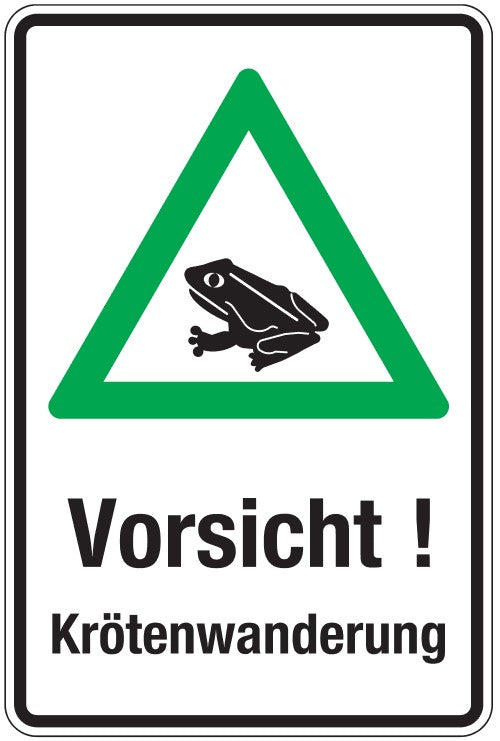 Verkehrszeichen "VORSICHT! Krötenwanderung"