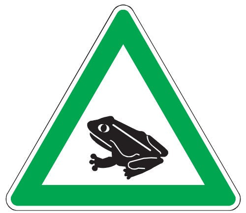 Verkehrszeichen "Naturschutzschild mit Kröte"