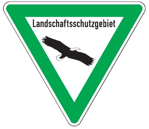 Verkehrszeichen "Landschaftsschutzschild mit Adler"