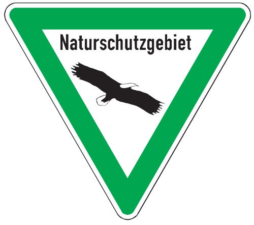 Verkehrszeichen "Naturschutzschild mit Adler"