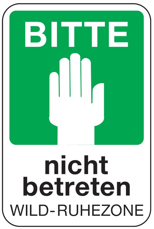 Verkehrszeichen "Naturschutz - BITTE nicht betreten"