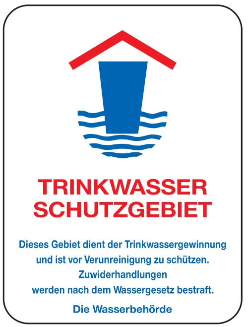 Verkehrszeichen "Trinkwasserschutzgebiet"