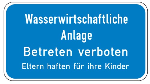 Verkehrszeichen "Wasserwirtschaftliche Anlage"