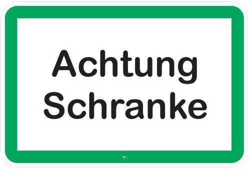 Verkehrszeichen "Achtung Schranke"