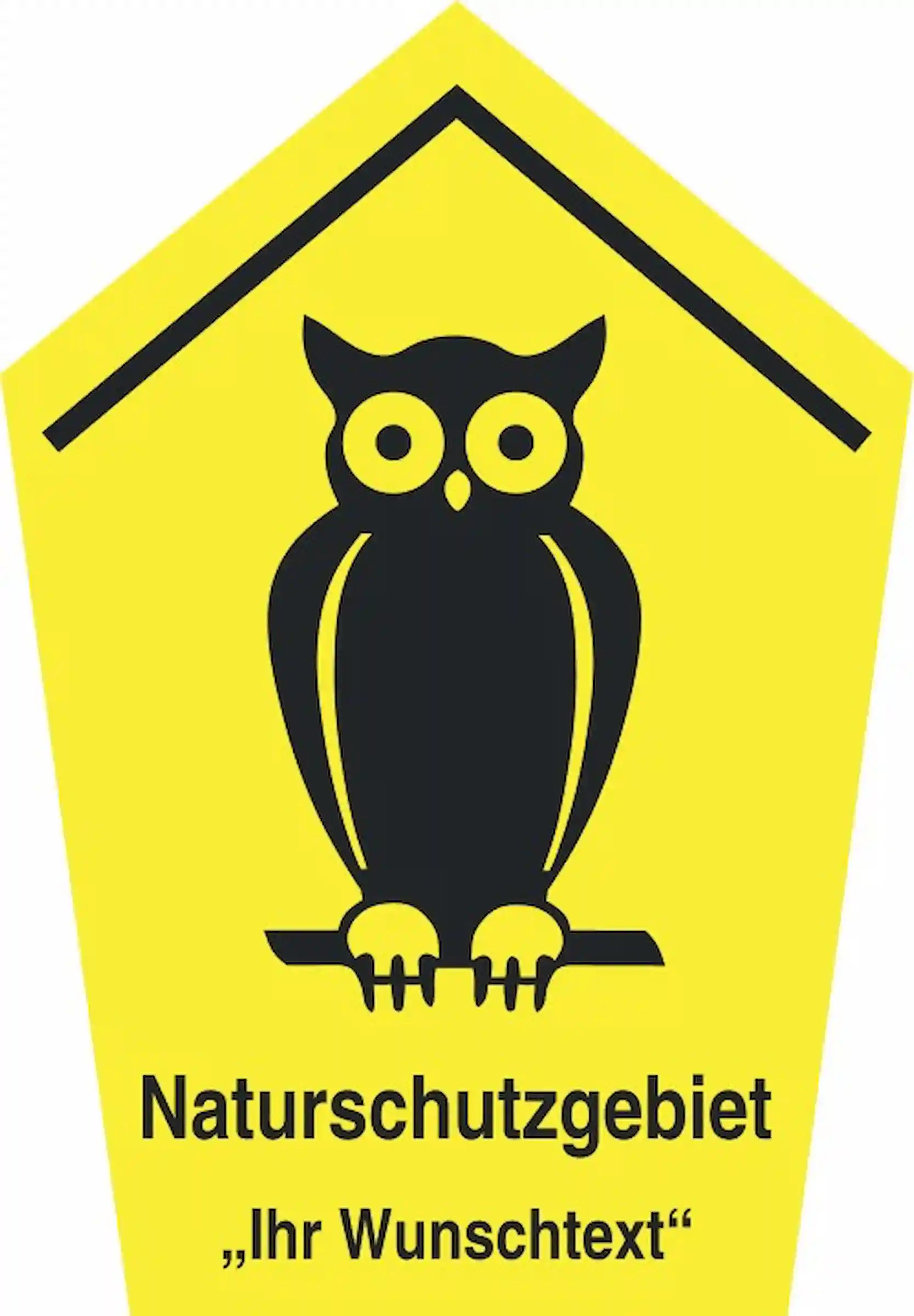 Verkehrszeichen "Naturschutzschild mit Eule (Fünfeck)"