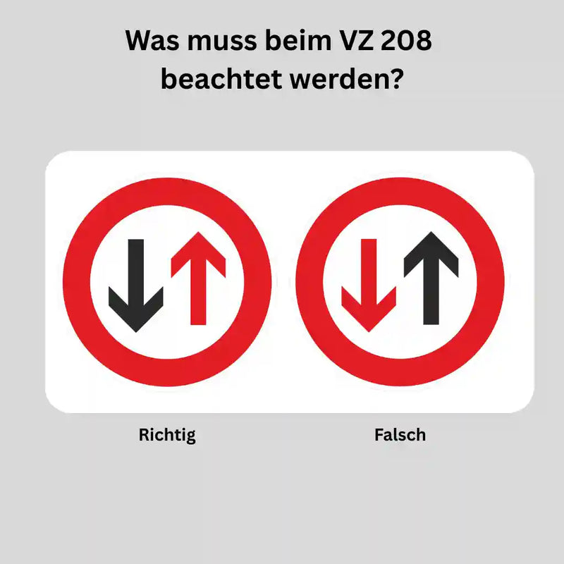 Verkehrszeichen "Vorrang des Gegenverkehrs" - VZ 208