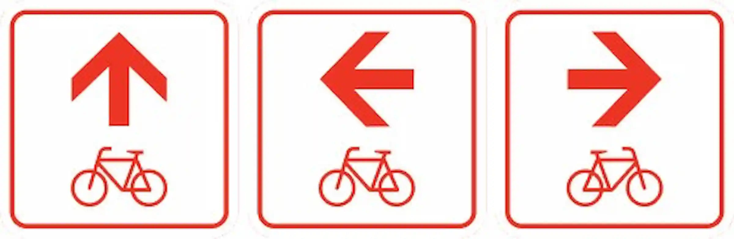 Radwegschild als Zwischenwegweiser